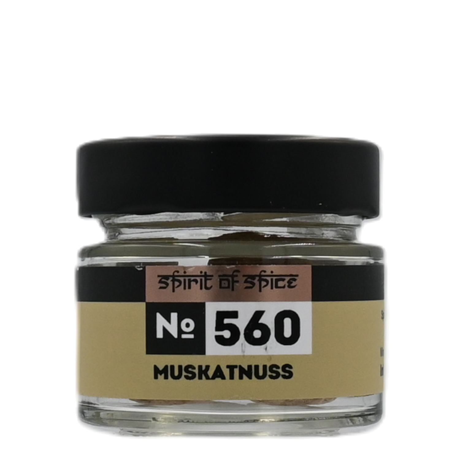 Muskatnuss ganz, (5 Stück) No. 560, Gewürzglas, Spirit of Spice