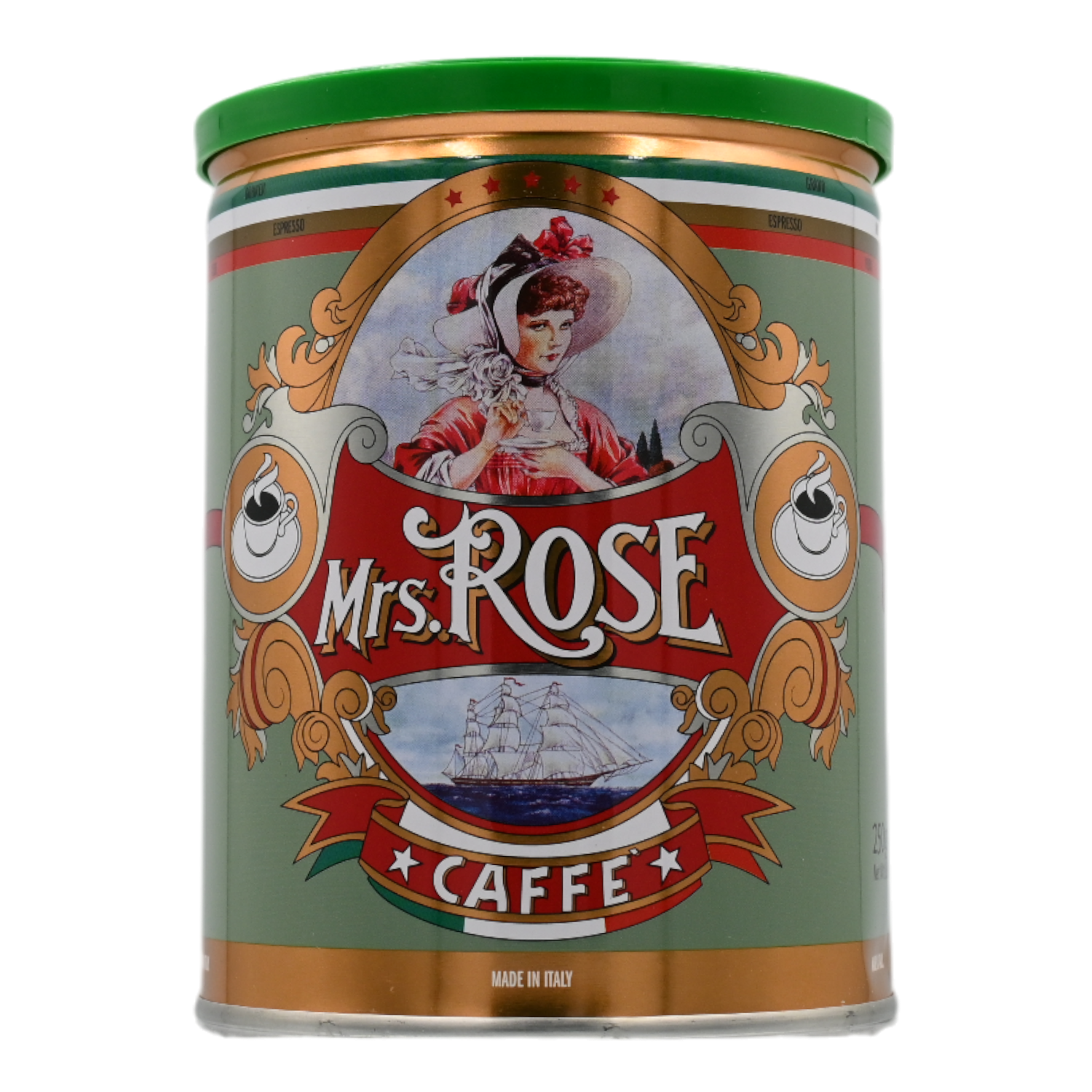 Mrs. Rose Kaffee ganze Bohnen, Venetien, 0,25 kg Dose