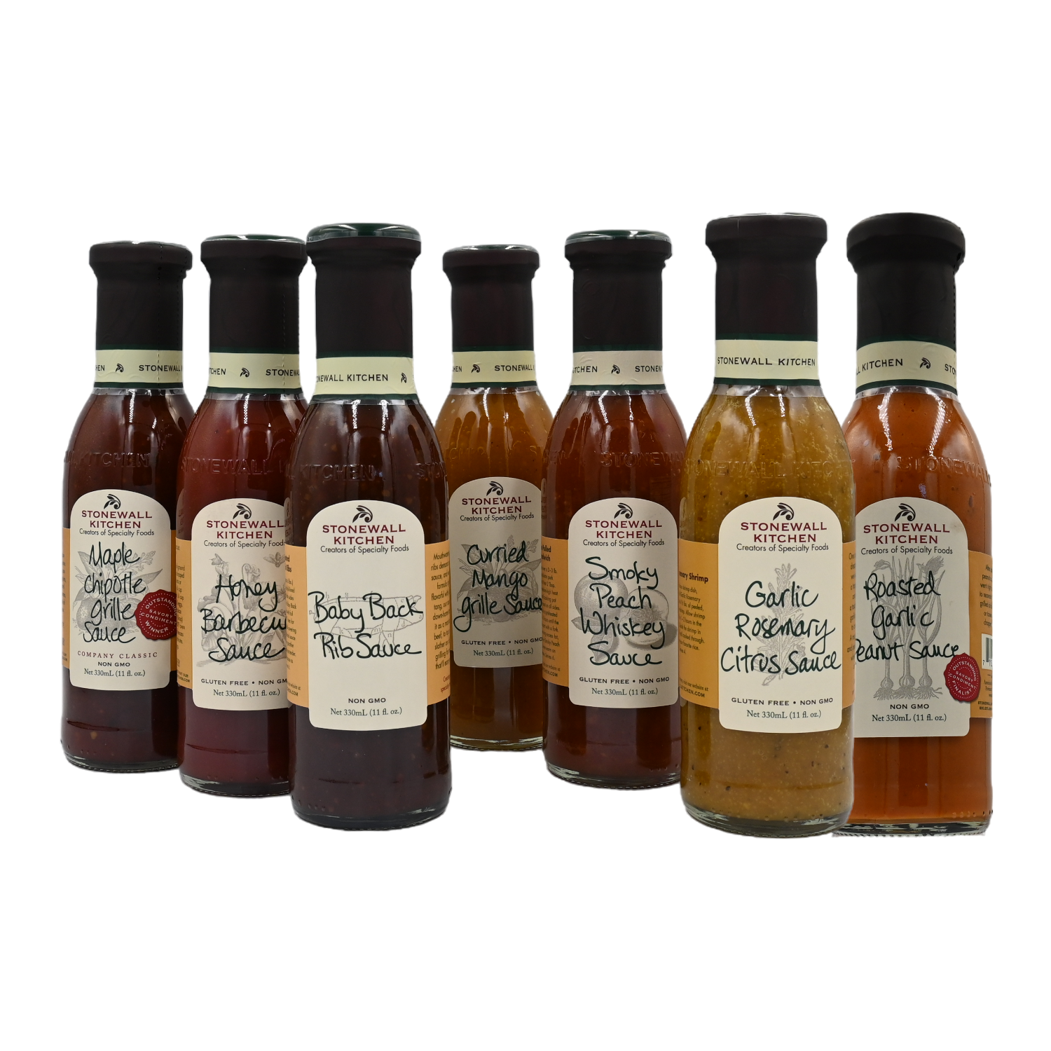 Stonewall Kitchen 7 x 330 Grill Sauce Set (inkl. Erdnuss Sauce)