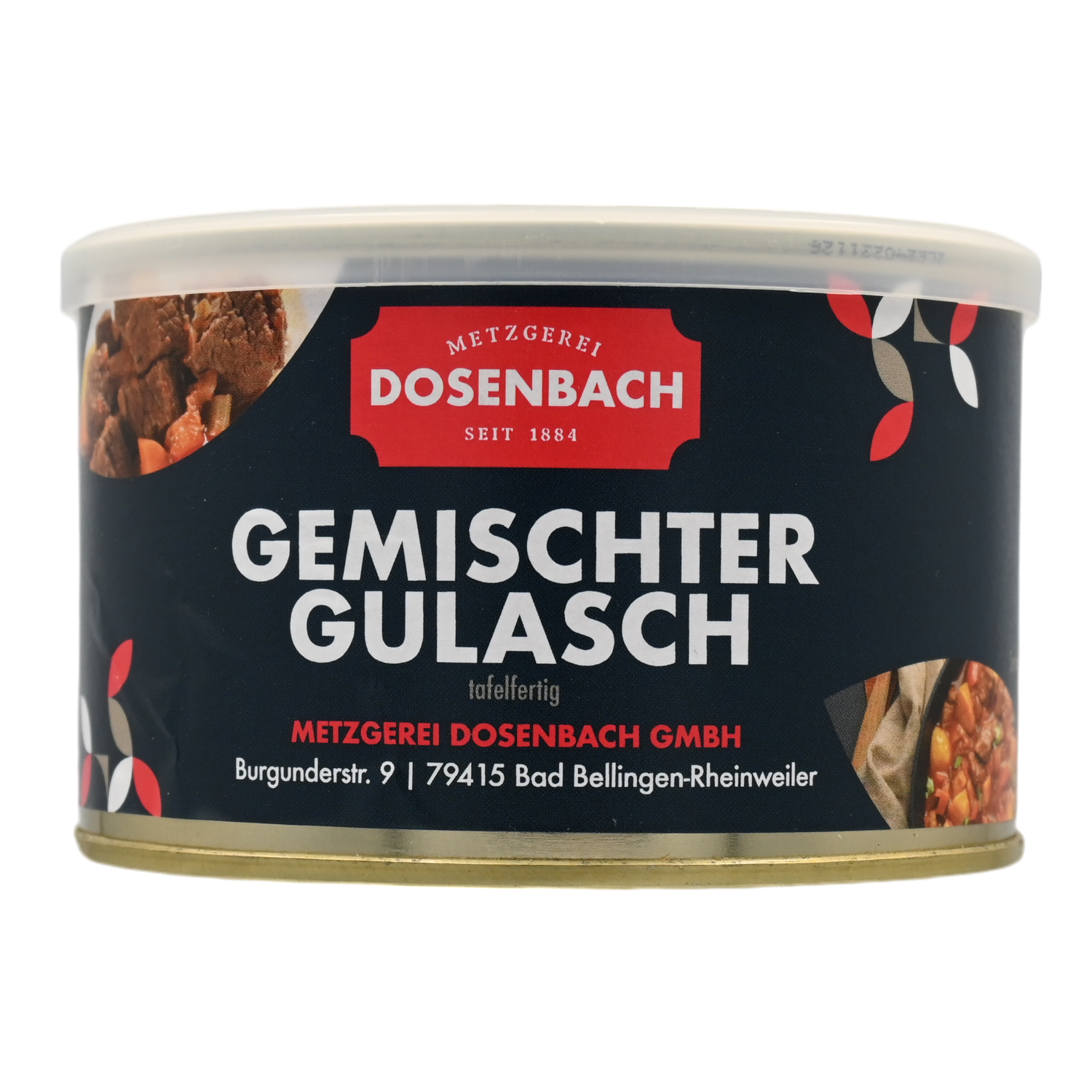 Gulasch gemischt in der Dose, 0,400 kg, Metzgerei Dosenbach