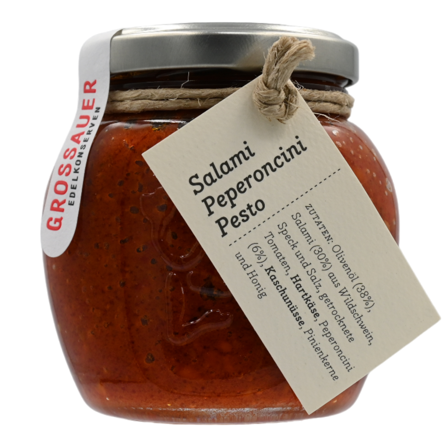 Salami Pepperoncini Pesto, Grossauer Edelkonserven 0,17 kg