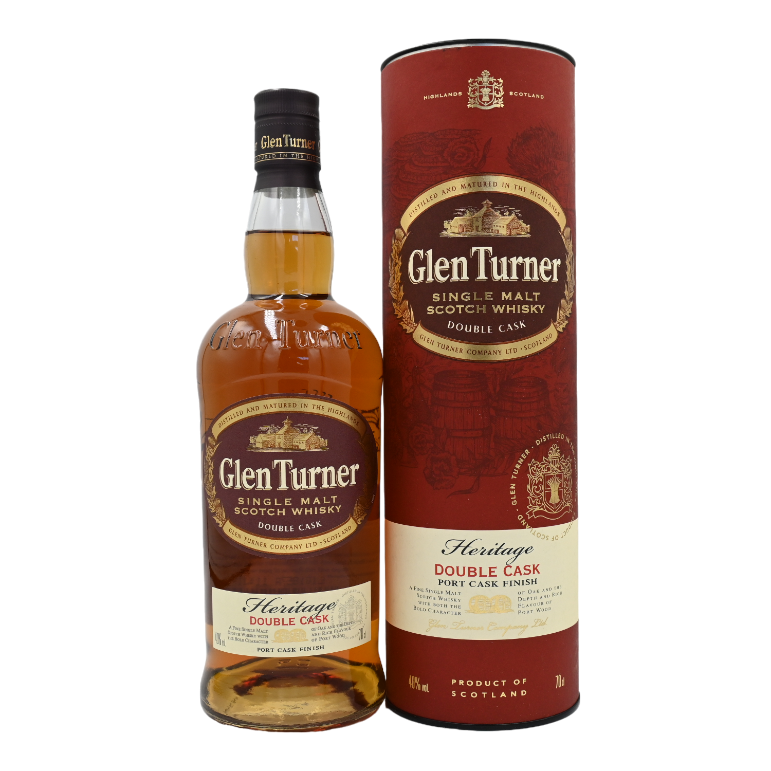 Glen Turner - Heritage Port Cask Finish - Single Malt Scotch Whisky - 40% Vol. 0,7 l